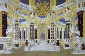 Set design for The Magic Flute by Wolfgang Amadeus Mozart (1756-91) (colour Set design for The Magic Flute by Wolfgang Amadeus Mozart (1756-91) (colour