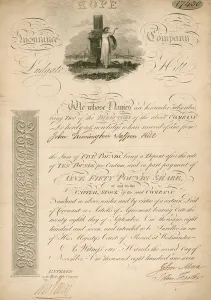 Share for the Hope Insurance Company, Ludgate Hill, London (engraving) Share for the Hope Insurance Company, Ludgate Hill, London (engraving)