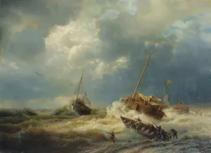Ships in a Storm on the Dutch Coast, 1854 (oil on canvas) Ships in a Storm on the Dutch Coast, 1854 (oil on canvas)