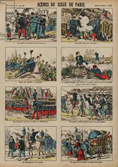 Siege of Paris by the Prussians, Franco-Prussian War, 1870-1871 (coloured engraving) Siege of Paris by the Prussians, Franco-Prussian War, 1870-1871 (coloured engraving)