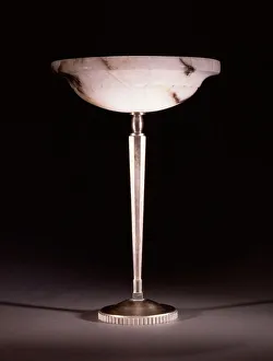 A silvered bronze table lamp designed by Jacques-Emile Ruhlmann (1879-1933), c.1913 A silvered bronze table lamp designed by Jacques-Emile Ruhlmann (1879-1933), c.1913