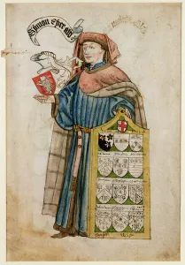 Simon Eyre in the Robes of a City of London Alderman, c.1450 (w/c on paper) Simon Eyre in the Robes of a City of London Alderman, c.1450 (w/c on paper)