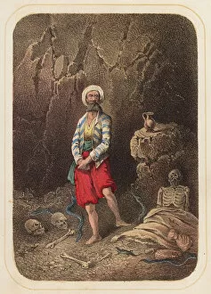 Ali Baba And The Forty Thieves Collection: Sinbad the Sailor in a scene from One Thousand and One Nights (colour litho)