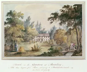 Sketch in the Gardens at Aulnay, 1817 (w/c on paper) Sketch in the Gardens at Aulnay, 1817 (w/c on paper)