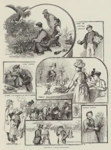 Sketches at a Village Flower-Show (engraving) Sketches at a Village Flower-Show (engraving)