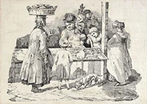 The Sleeping Fish Seller, (pen and black ink on paper) The Sleeping Fish Seller, (pen and black ink on paper)