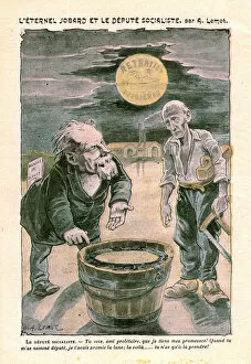 Annuity Collection: Socialist deputy promising the moon (retirement) to a poor proletarian (carpenter)