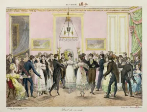 A Society Ball, engraved by Charles Etienne Pierre Motte (1785-1836) 1819 (colour litho) A Society Ball, engraved by Charles Etienne Pierre Motte (1785-1836) 1819 (colour litho)