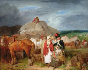 Soldier with Country Women Selling Ribbons near a Military Camp, 1788 (oil on canvas) Soldier with Country Women Selling Ribbons near a Military Camp, 1788 (oil on canvas)