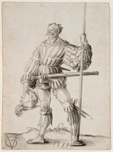 Soldier with a Lance, 1514 (pen & ink on paper) Soldier with a Lance, 1514 (pen & ink on paper)
