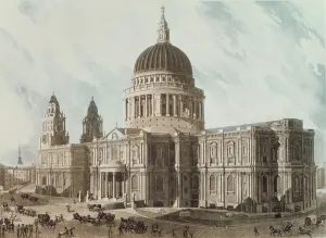 South East View of St. Paul's Cathedral, engraved by Daniel Havell (1785-1826), pub South East View of St. Paul's Cathedral, engraved by Daniel Havell (1785-1826), pub