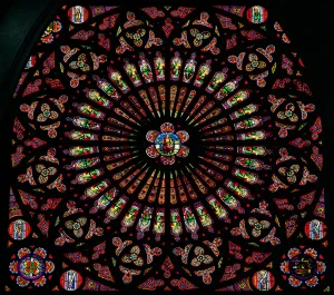 South rose window, 13th century (stained glass) South rose window, 13th century (stained glass)