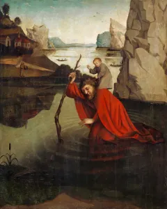 St. Christopher Carrying the Christ Child (tempera on panel) St. Christopher Carrying the Christ Child (tempera on panel)
