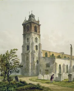 St. Giles Church, Cripplegate, City of London, 1815 (w/c) St. Giles Church, Cripplegate, City of London, 1815 (w/c)