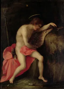 St John the Baptist in the Desert (oil on panel) St John the Baptist in the Desert (oil on panel)