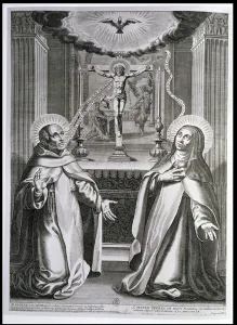 St. John of the Cross and St. Teresa of Avila (engraving) St. John of the Cross and St. Teresa of Avila (engraving)