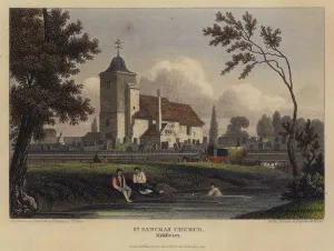 St Pancras Church, Middlesex (coloured engraving) St Pancras Church, Middlesex (coloured engraving)
