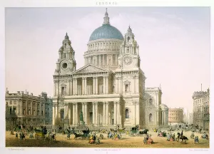 St. Paul's Cathedral by C. Riviere, 1855 (litho) St. Paul's Cathedral by C. Riviere, 1855 (litho)