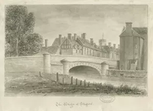 Landscape paintings Collection: Stafford - Bridge: sepia drawing, 1841 (drawing)
