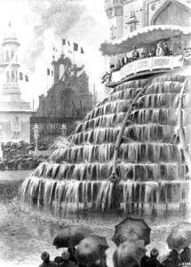 A state ceremony in a hopeless downpour of rain, from 'The Illustrated London News' A state ceremony in a hopeless downpour of rain, from 'The Illustrated London News'