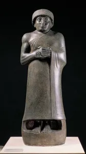 Statue of a king with clasped hands, possibly Gudea, Prince of Lagash Statue of a king with clasped hands, possibly Gudea, Prince of Lagash