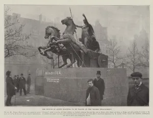 The Statue of Queen Boadicea to be placed on the Thames Embankment (b/w photo) The Statue of Queen Boadicea to be placed on the Thames Embankment (b/w photo)
