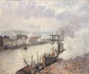 Steamboats in the Port of Rouen, 1896 (oil on canvas) Steamboats in the Port of Rouen, 1896 (oil on canvas)