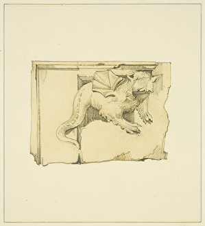Stone carvings from St Thomas's Church (pencil & w/c on paper) Stone carvings from St Thomas's Church (pencil & w/c on paper)