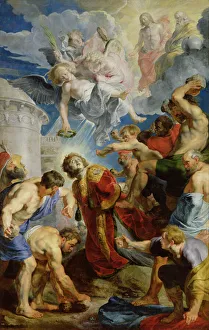 The Stoning of St. Stephen, from the Triptych of St. Stephen (oil on panel) The Stoning of St. Stephen, from the Triptych of St. Stephen (oil on panel)