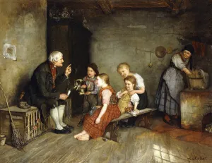 The Storyteller; Der Marchenerzahler (oil on canvas) The Storyteller; Der Marchenerzahler (oil on canvas)