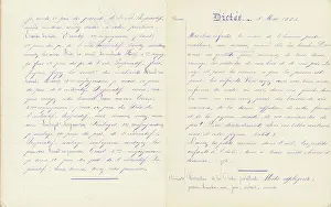 Handwritten Student Notebook Print, 1882