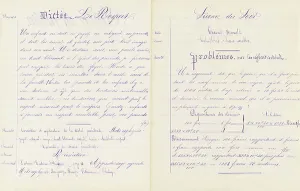 French Education History Prints: Student notebook: Respect dictation and problems, 1882 (handwritten)