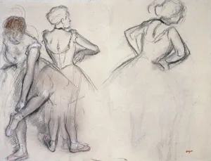 Study of Dancers; Etude de Danseuses, (charcoal and pastel on paper) Study of Dancers; Etude de Danseuses, (charcoal and pastel on paper)