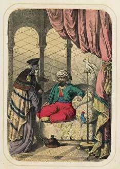 Ali Baba And The Forty Thieves Collection: The Sultan and the Sheikh in a scene from One Thousand and One Nights (colour litho)