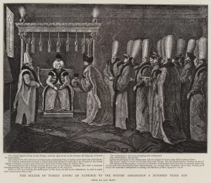 The Sultan of Turkey giving an Audience to the British Ambassador a Hundred Years ago The Sultan of Turkey giving an Audience to the British Ambassador a Hundred Years ago