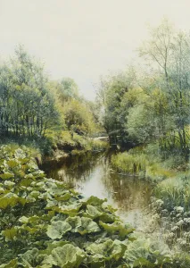 Summerday at the Stream; Sommerdag ved Aen, 1909 (oil on canvas) Summerday at the Stream; Sommerdag ved Aen, 1909 (oil on canvas)