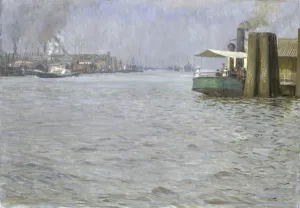 Sunday Atmosphere on the Elbe, St. Paul Landing Bridge, 1901 (oil on canvas) (see Sunday Atmosphere on the Elbe, St. Paul Landing Bridge, 1901 (oil on canvas) (see