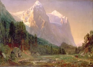 Sunrise on the Wetterhorn, 1858 (oil on canvas) Sunrise on the Wetterhorn, 1858 (oil on canvas)