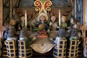 The Last Supper, detail from an altarpiece, Mo I Rana church The Last Supper, detail from an altarpiece, Mo I Rana church