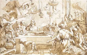 The Last Supper, (black chalk, pen and brown ink) The Last Supper, (black chalk, pen and brown ink)