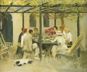 Tea at Palm Springs, 1938 (oil on canvas-board) Tea at Palm Springs, 1938 (oil on canvas-board)
