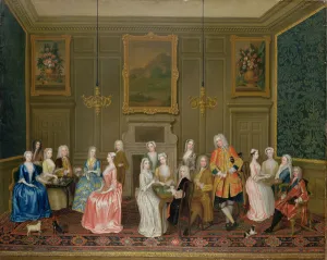 Tea Party at Lord Harrington's House, St. James's (oil on canvas) Tea Party at Lord Harrington's House, St. James's (oil on canvas)