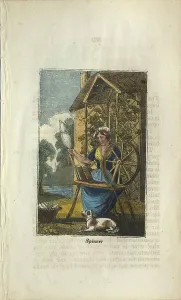 19th Century Spinner Print