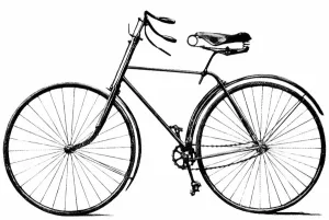 Bicycle Print, c. 1900 Engraving