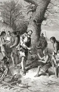 English Author Prints: Captain John Smith a captive among the Indians