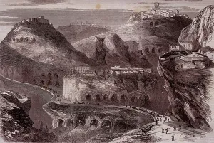 Southern Italy Landmarks Prints: Castrogiovanni, 1860