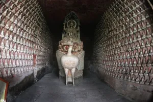 China UNESCO World Heritage Site Prints: China, Chongqing, Dazu County, Mount Baoding, Dazu Rock Carvings, Stone sculptures