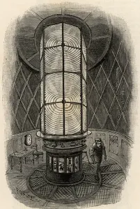Eddystone Lighthouse Prints: The Eddystone lighthouse, 1892 (engraving)
