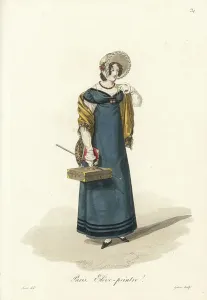 French Costume History Prints: Eleve peintre - Student painter