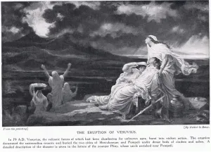 The Eruption of Vesuvius 79AD Print by Leroux